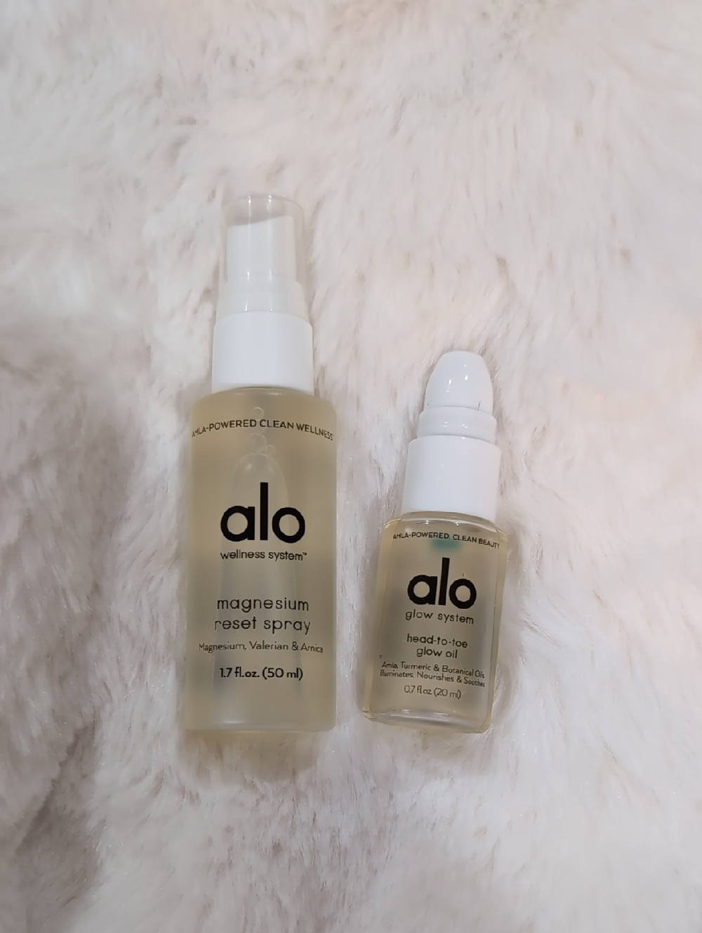alo Wellness System Magnesium Reset Spray & Glow Oil Duo